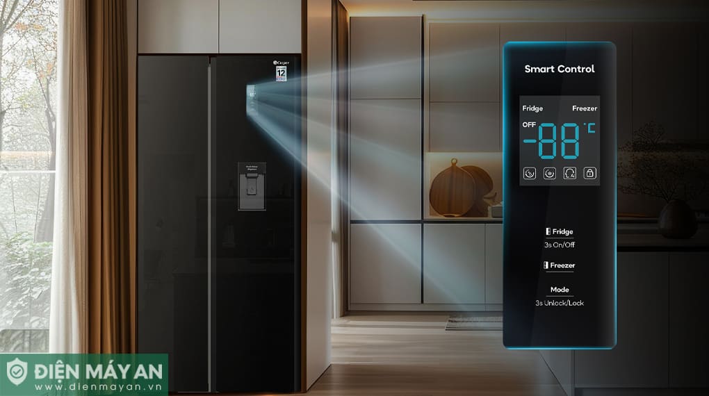 Tủ lạnh Casper Inverter ProFresh 530 Lít Side By Side RS-D530SBS